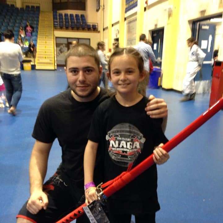 WMAA grappling instructor Ron Barone and Alexa Grassi, of Yonkers, at the NAGA Tournament.