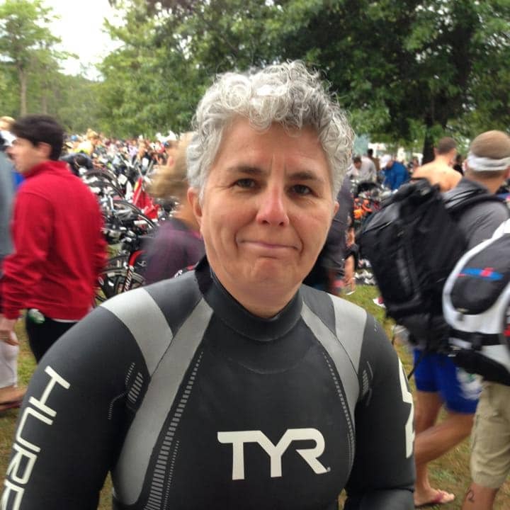 Fairfield resident Eniko Mikle before participating in the  Ironman 70.3, Timberman, in New Hampshire last summer. 