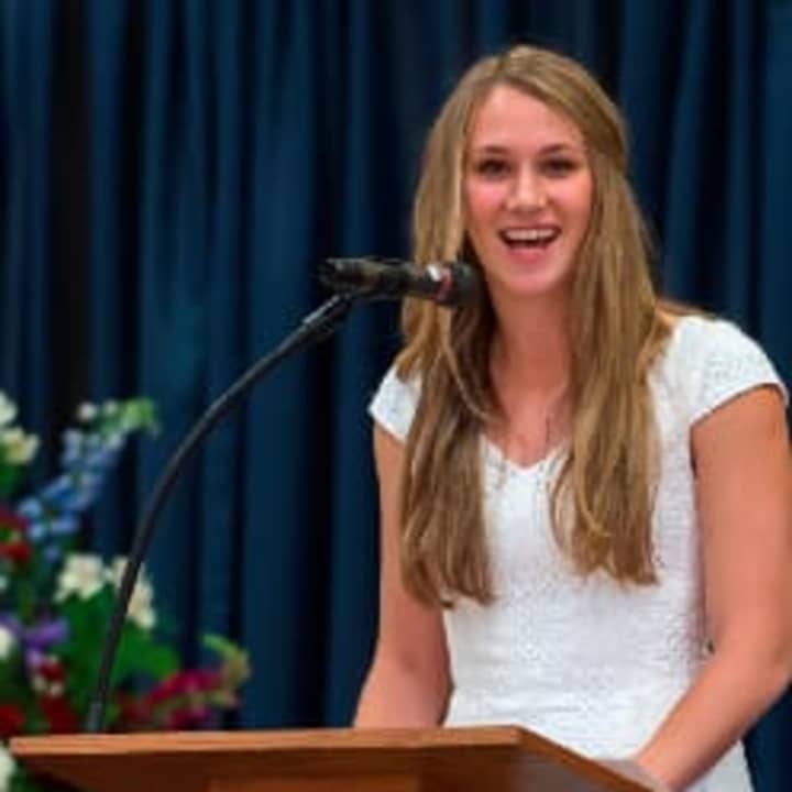 Lillian Brouwer of Stamford delivered the valedictorian address at The Harvey Schools commencement Thursday, June 5