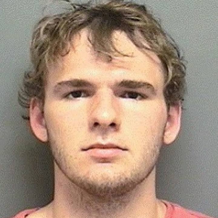 Eric Christensen, 19, of Darien was arrested Monday after officers saw him running naked into a Stephen Mather Road home.