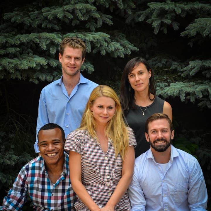 The cast of Westport Country Playhouses Nora. From left, seated, LeRoy McClain, Liv Rooth as Nora, Shawn Fagan; standing, Lucas Hall, Stephanie Janssen.