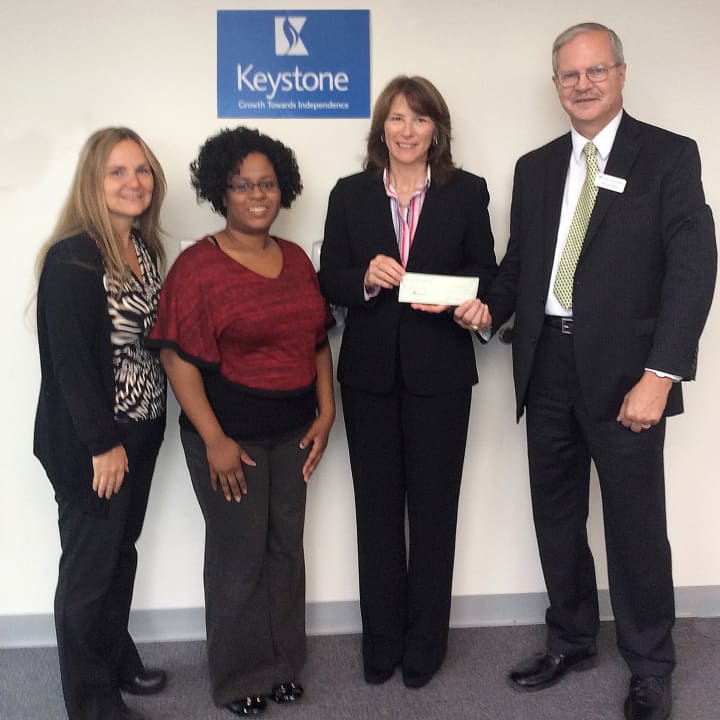 Elona Needle, AVP, Branch Manager First County Bank, Marsha Placide, Program Manager, Keystone House, Valerie Williams, Executive Director Keystone House, Inc. and David Van Buskirk, Business Development Officer First County Bank.