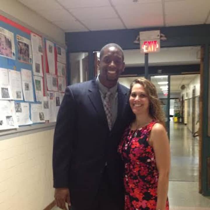 Farid Johnson, left, was recently named the new assistant principal at  Hillside Elementary School.