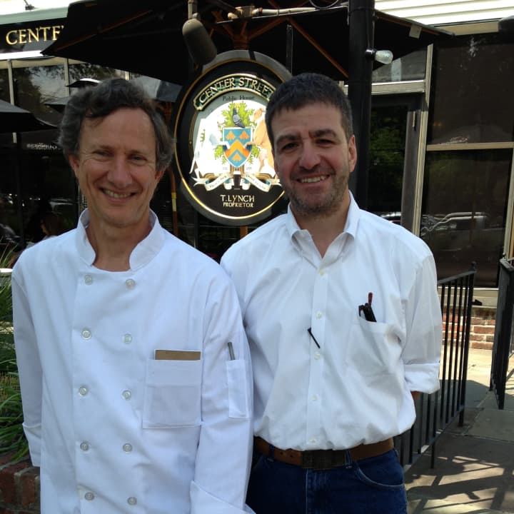 Tom Lynch, right, and chef Dave Johnson are the men behind the new Center Street Public House in Darien. 