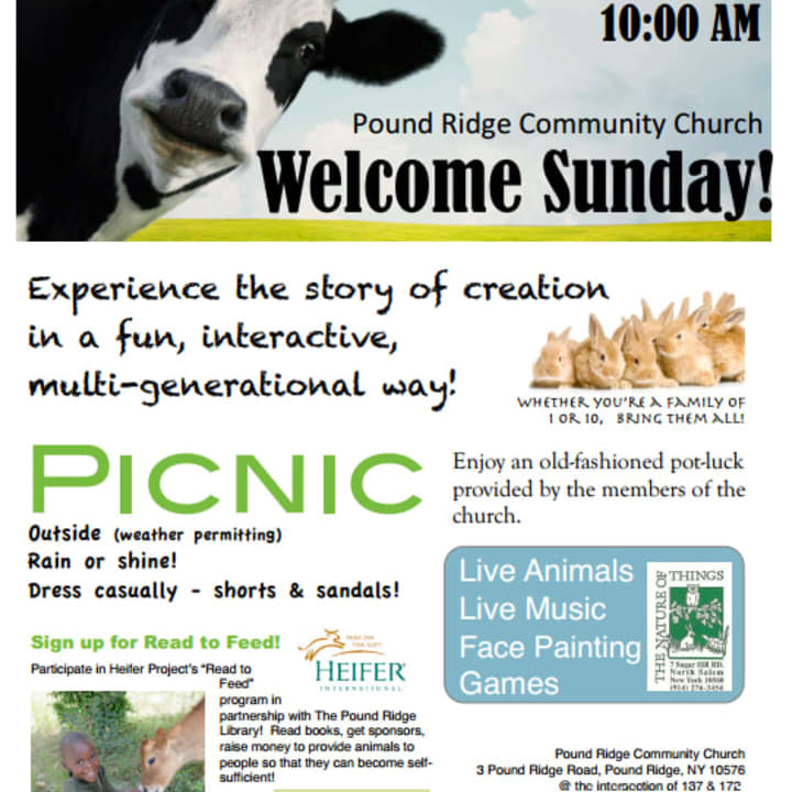 Join Pound Ridge Community Church for its Welcome Sunday.
