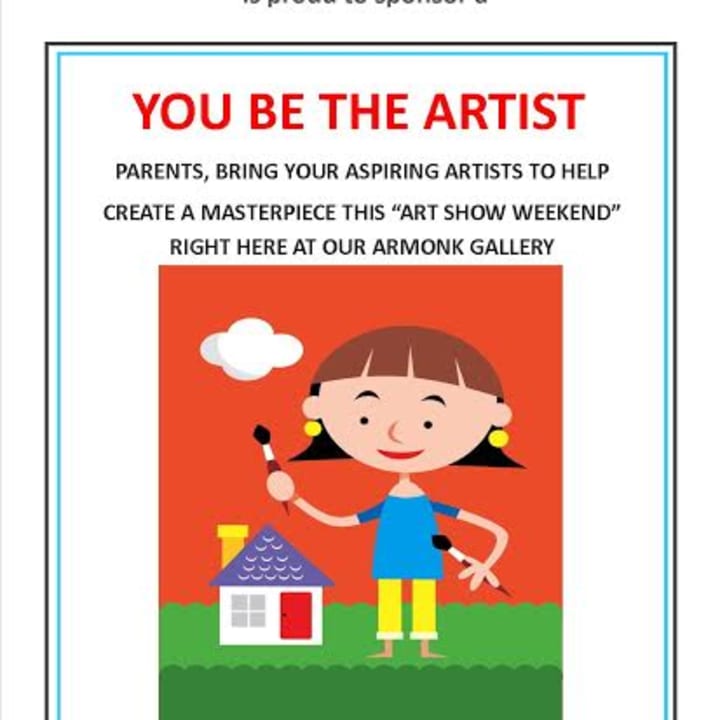 Children can be artists at Douglas Elliman&#x27;s Office as part of the Armonk Outdoor Show.