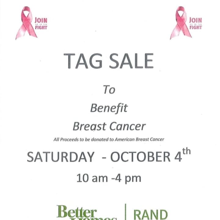 Better Homes and Gardens Real Estate and Rand Realty join to fight against breast cancer with a tag sale. 