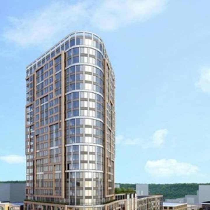 Yonkers Rising would be a 24-story apartment complex plus a seven-story office and retail space in downtown Yonkers.