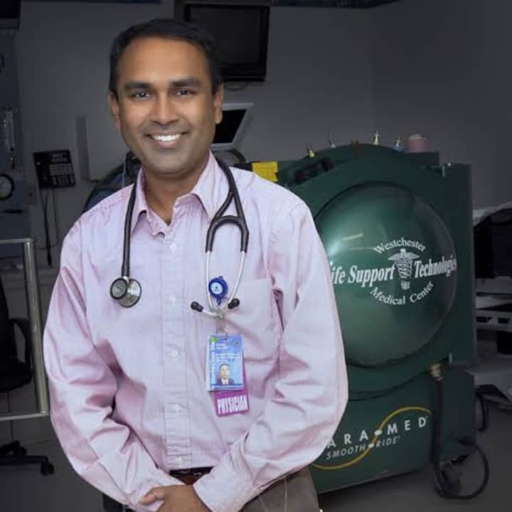Dr. Kausik Kar, medical director of the Hyperbaric Unit at Westchester Medical Center. 