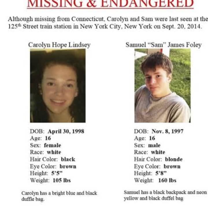 Yonkers Police issued an alert for two missing Connecticut teens. 