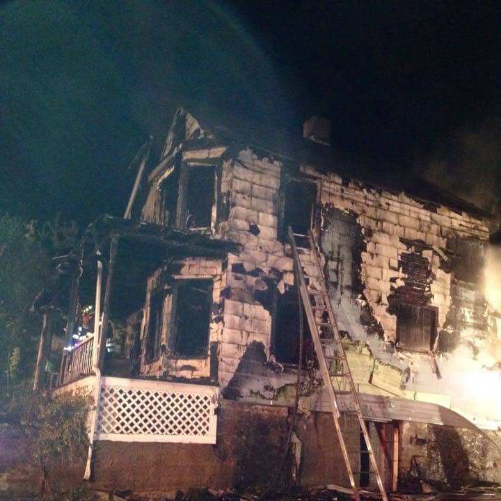 A fire gutted an abandoned home in Buchanan. 