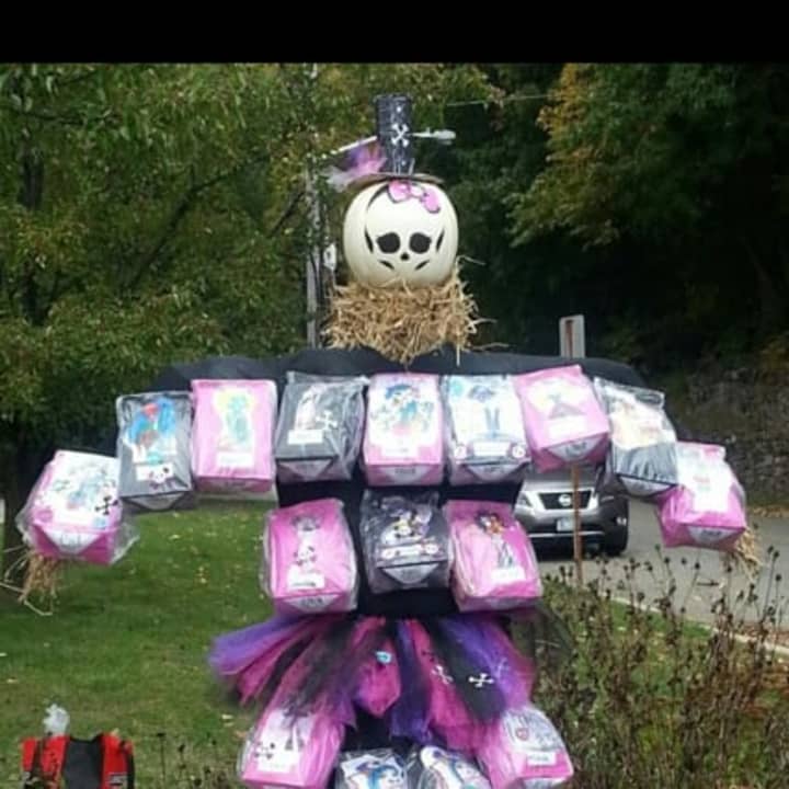Ossining Girl Scouts scarecrows will be up through Nov. 9. 