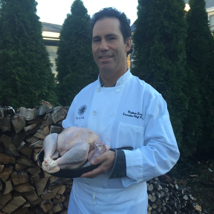 Chef Matthew Karp of Plates gets ready for Thanksgiving with a free range turkey from Misty Knoll Farms in Vermont .