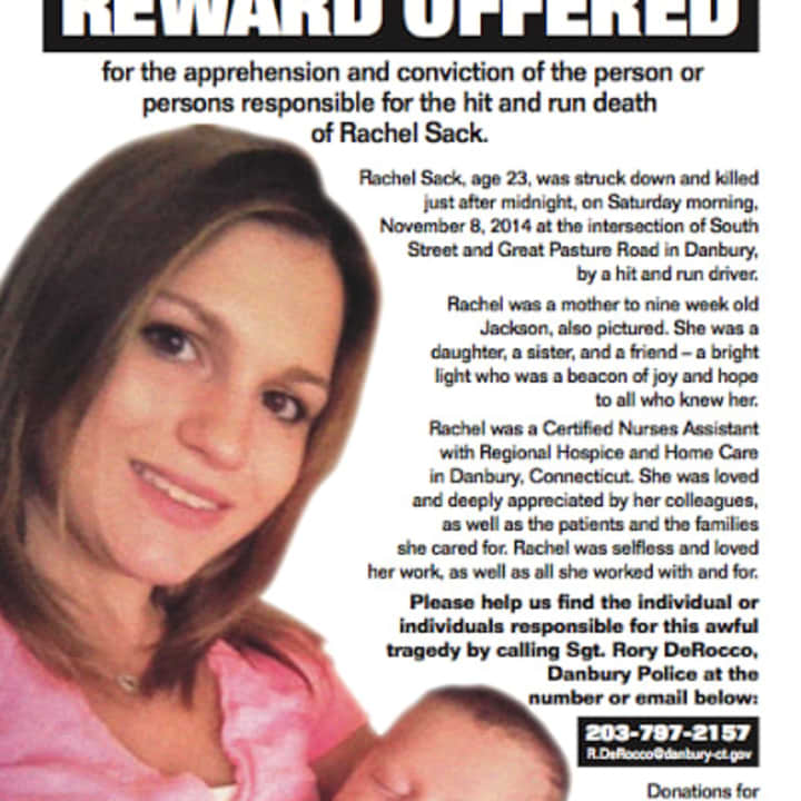 A reward is being offered for information about the hit-and-run death of Rachel Sack. 