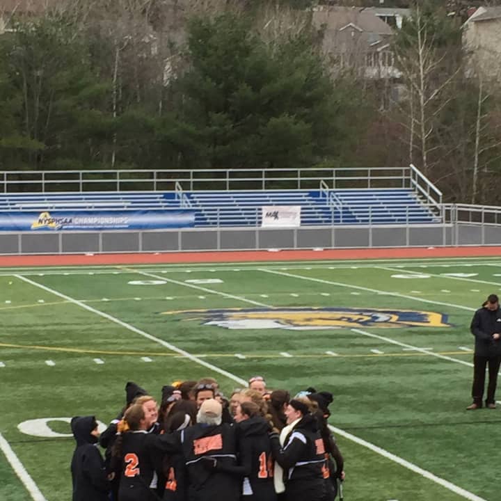 Mamaroneck&#x27;s field hockey team celebrates its second Class A state championship in school history on Sunday.