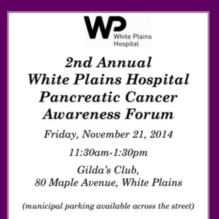 White Plains Hospital program  focuses on pancreatic cancer awareness.