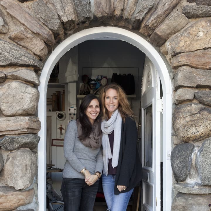 Lauren Mazzullo, left, and Rebecca Karson, right, own gather in Old Greenwich.