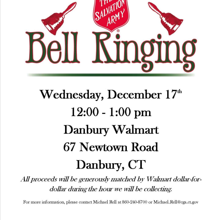 State Representative Dan Carter and Senator Michael McLachlan will be ringing the bell for the Salvation Army on Dec. 17.