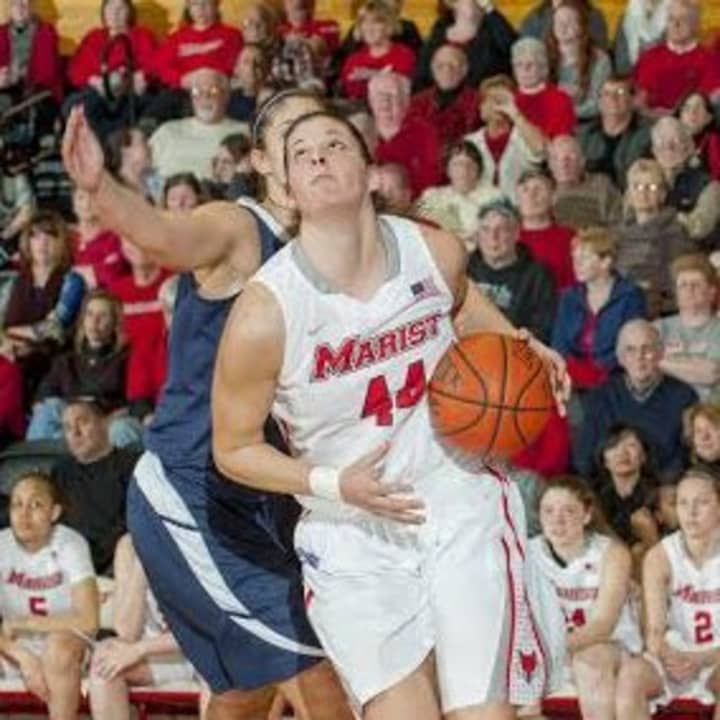 Tori Jarosz, a senior from Cortlandt Manor, scored 20 points Sunday for Marist College in an 82-64 win over South Dakota State.