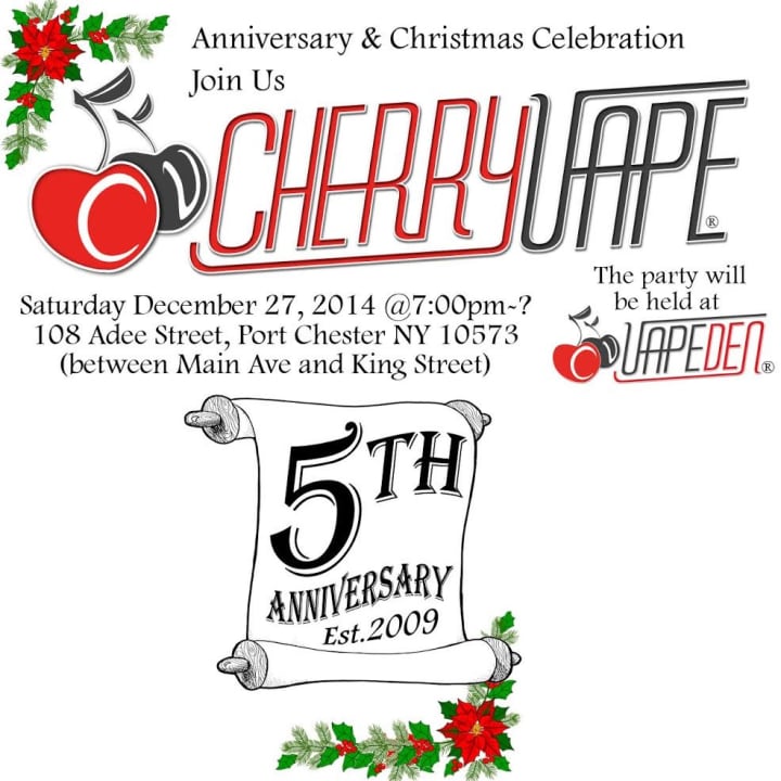 Cherry Vape announces its fifth anniversary celebration.
