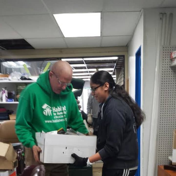 Westchester Habitat for Humanity Executive Director Jim Killoran was one of dozens of volunteers who were busy on Saturday.