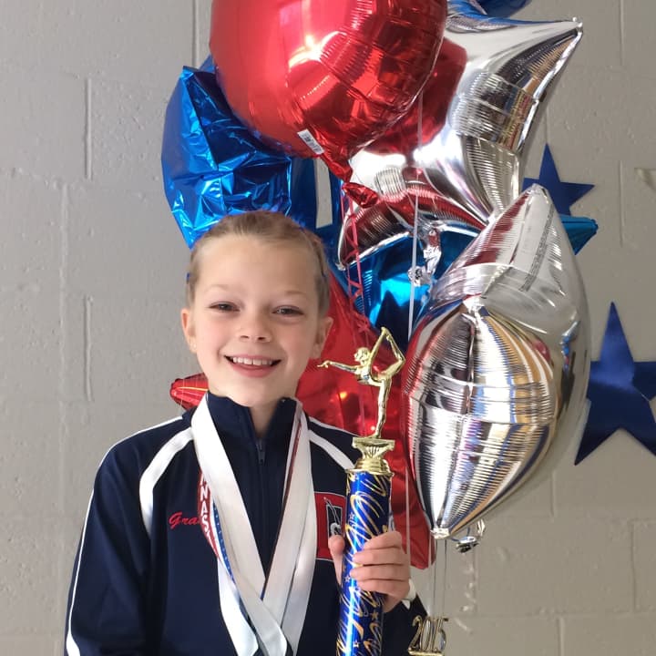 Darien Level 3 gymnast Grace Nash was the All-Around champion for her age group at the Flippers Invitational in Glastonbury. 