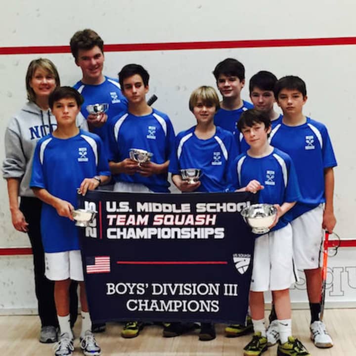 New Canaan Country School Boys Squash Team won the Division III national title at Yale University.