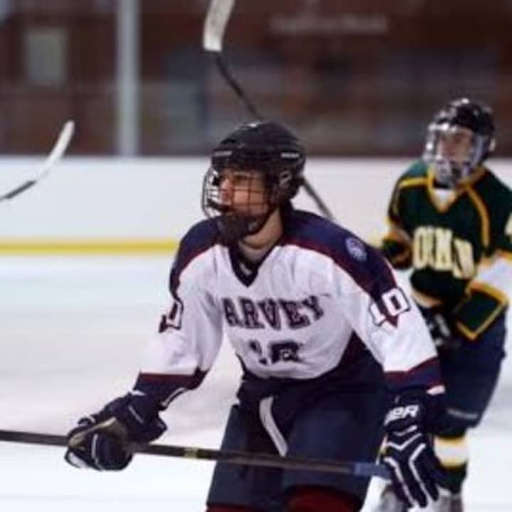 Keith Lambert of Cortlandt is on pace for 100 points for the Harvey School hockey team.