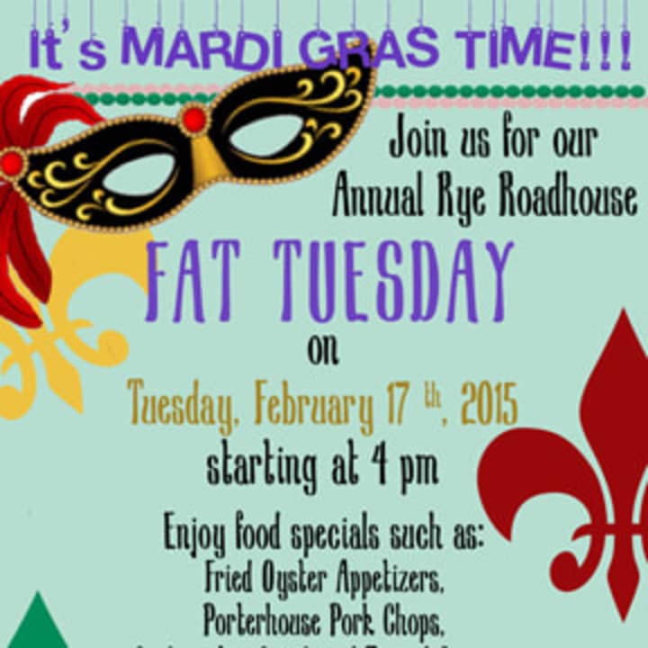 Rye Roadhouse in Rye is celebrating Mardi Gras with beads, beer and specials.