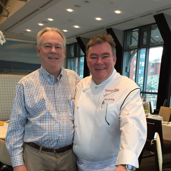 Daily Voice Founder Carll Tucker with Chef Peter X. Kelly.