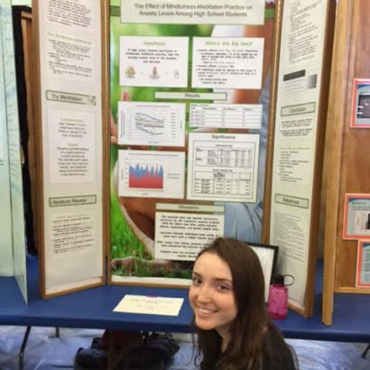 Jordan Hudock won second place in behavior at the Westchester Science and Engineering Fair.