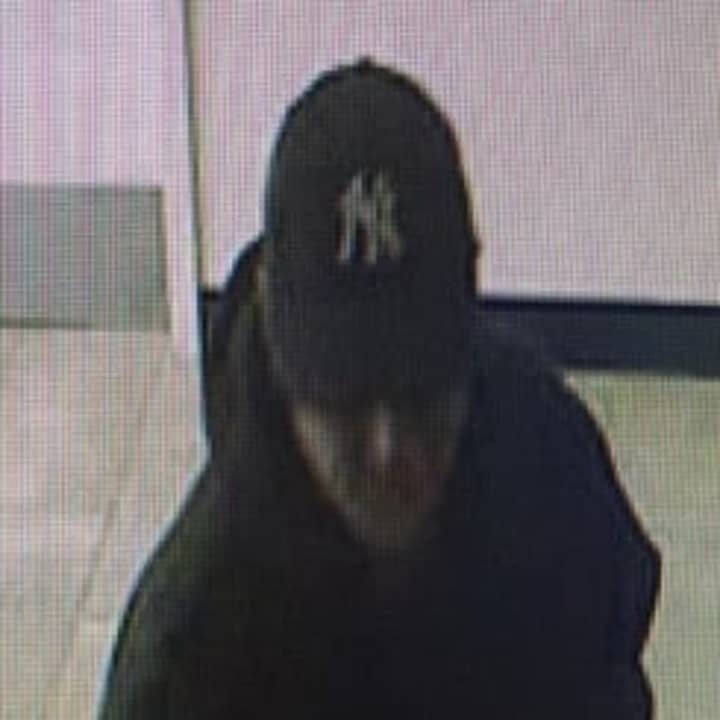 The suspect in the attempted robbery at the Chase Bank in Cos Cob on Monday afternoon.