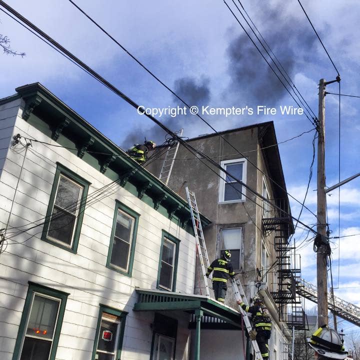 The Ossining fire department is battling an apartment fire on Secor Road.