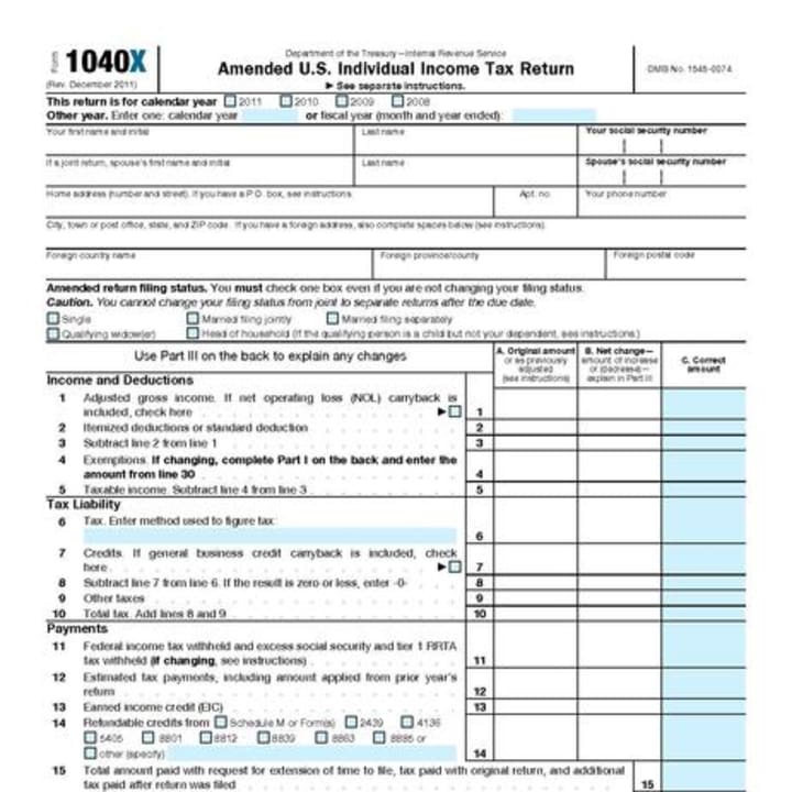 The 1040 form