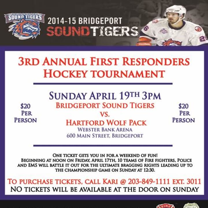 The third annual First Responders Hockey Tournament in Bridgeport will benefit the Human Services Council&#x27;s Children&#x27;s Connection, the Kevin L. Bell Memorial Fund and Heroes for Hope.