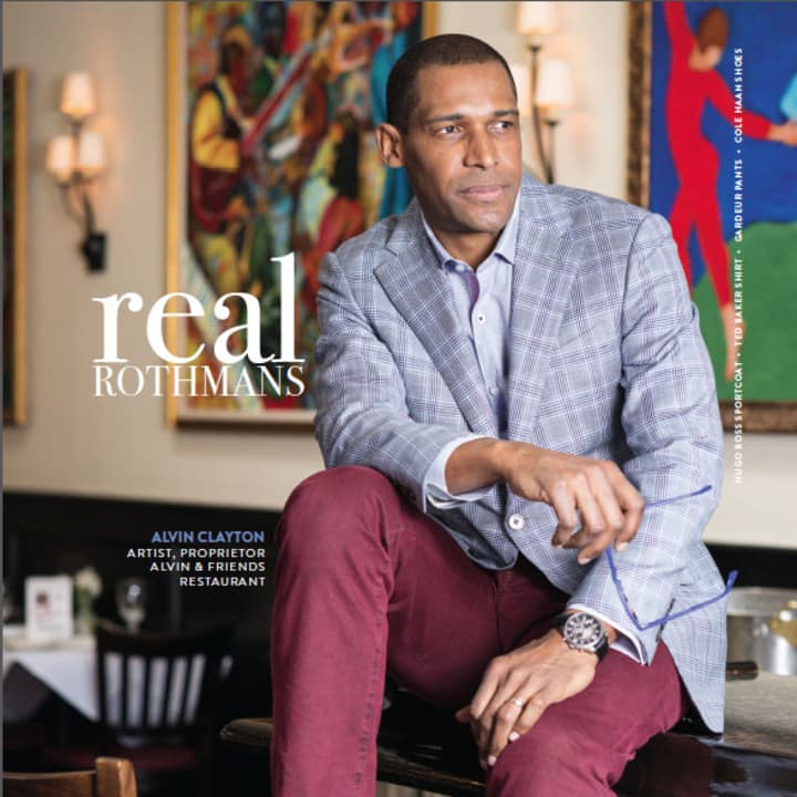 New Rocheller (and dad) Alvin Clayton of Alvin &amp; Friends in the Rothman&#x27;s 2015 ad campaign.