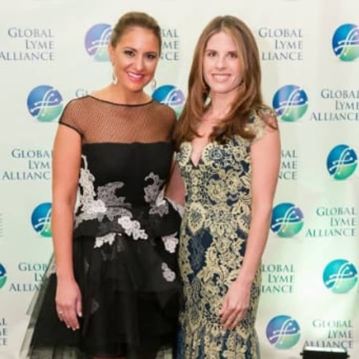 From left, Time for Lyme gala co-chairs Amy Marisa Balducci and Riann Smith, both of Greenwich.