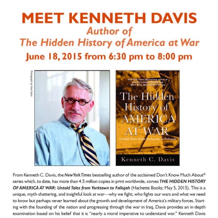 Author Kenneth Davis will be at the Mount Vernon Public Library June 18. 
