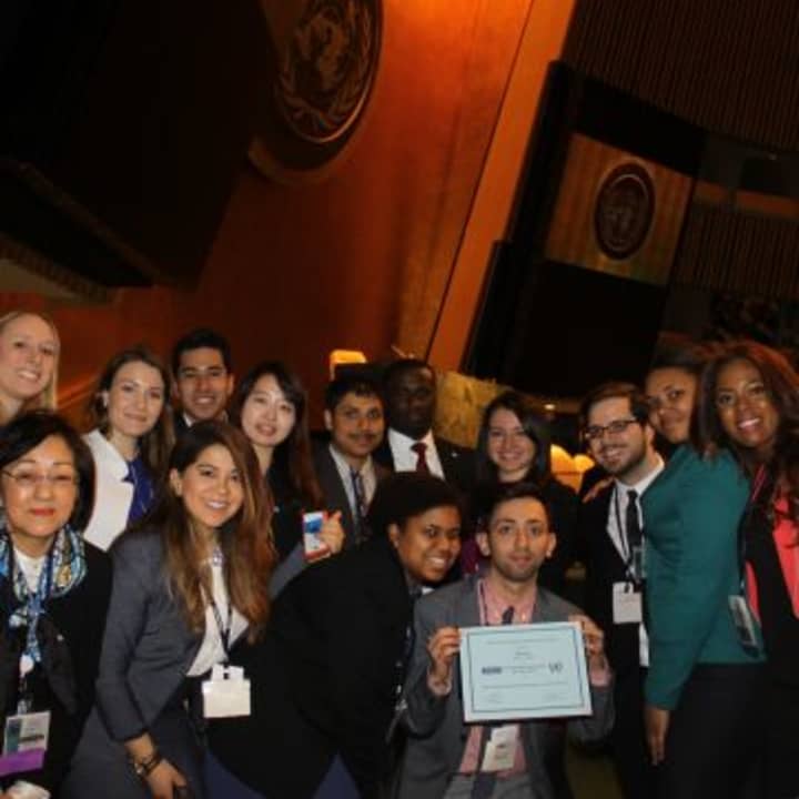 The Mercy College Model United Nations class.