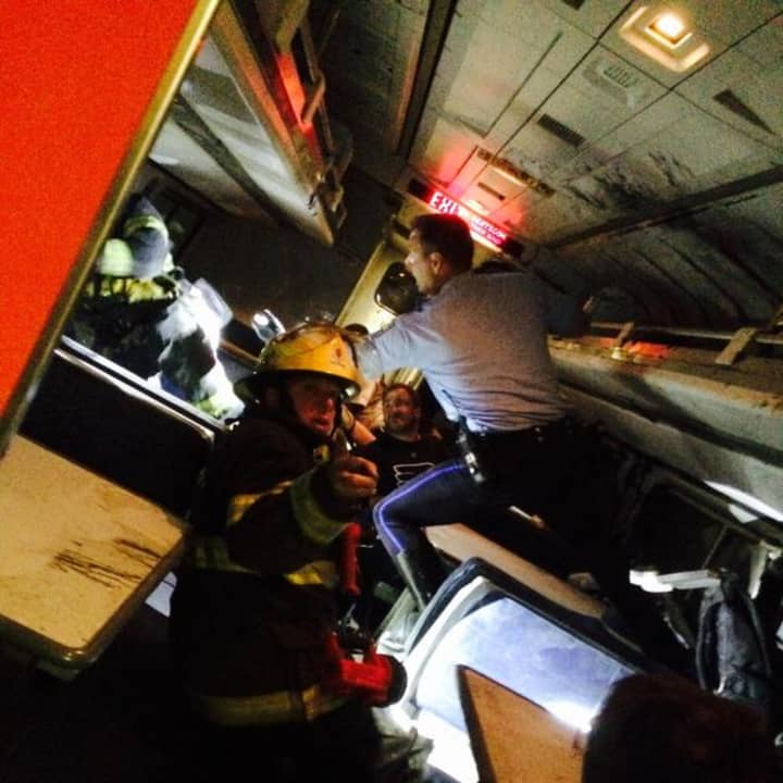Former U.S. Rep. Patrick Murphy was aboard the Amtrak train that derailed late Tuesday. He Tweeted photos of the rescue efforts. 