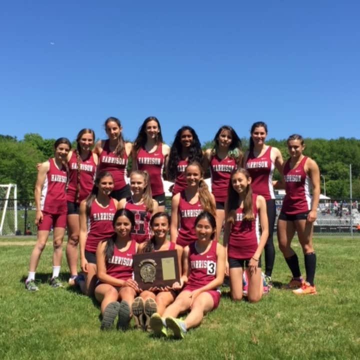 The Harrison High School girls spring track and field team end their season by winning the Section 1 Class B Championships.