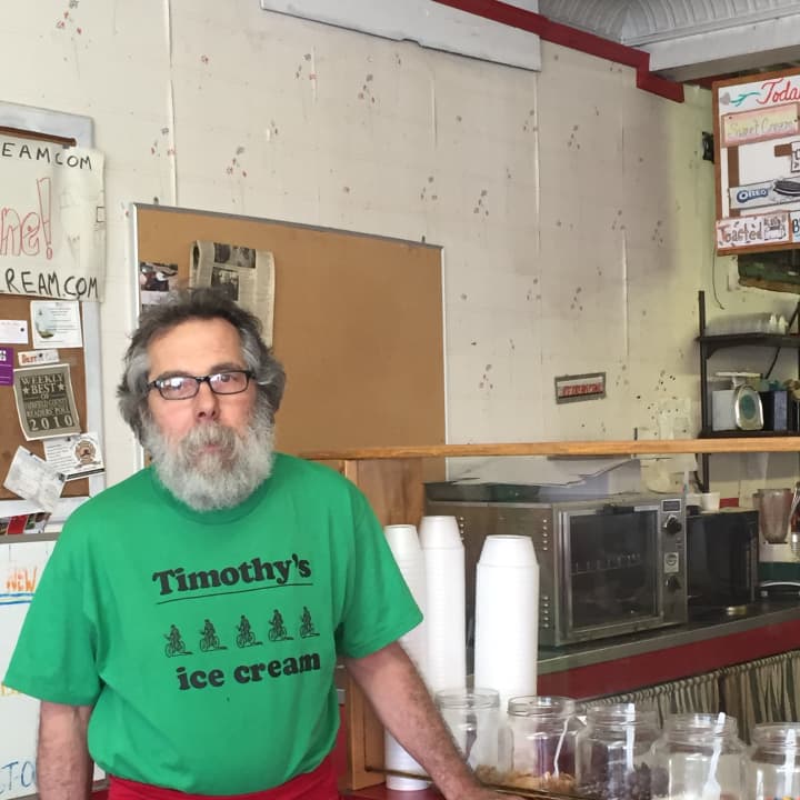 Timothy Larkin, the owner of Timothy&#x27;s Ice Cream in Bridgeport.