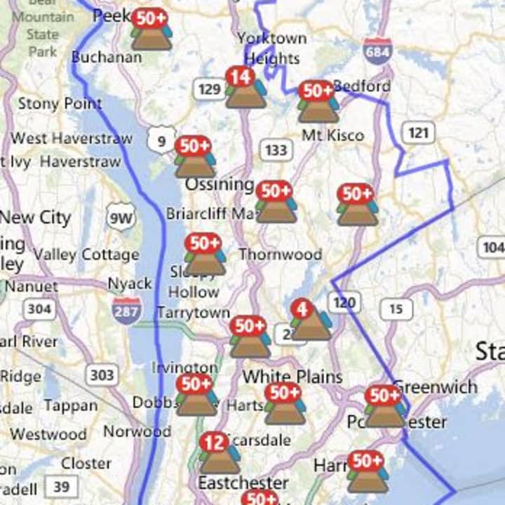 More than 2,600 in Tarrytown and Sleepy Hollow were without power Saturday morning. 