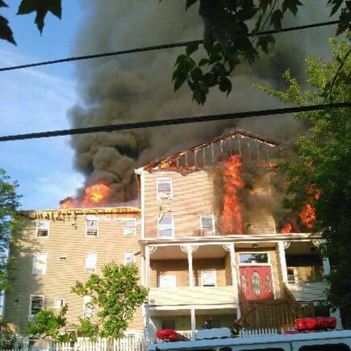 Firefighters in Peekskill are at a fire on Fremont Street.