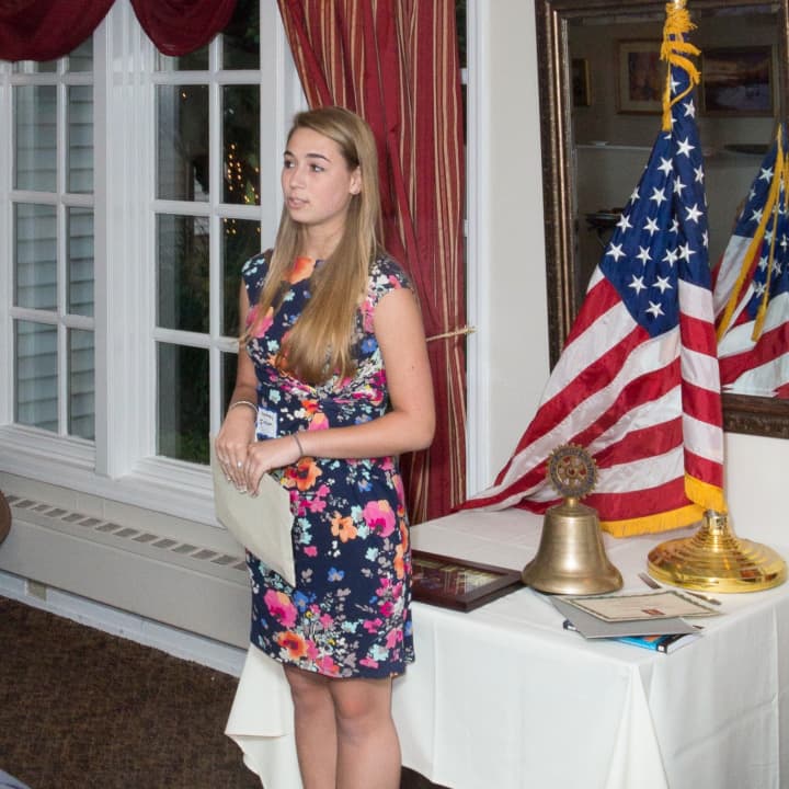 Somers High School senior, Courtney Ineson receives Rotary scholarship.