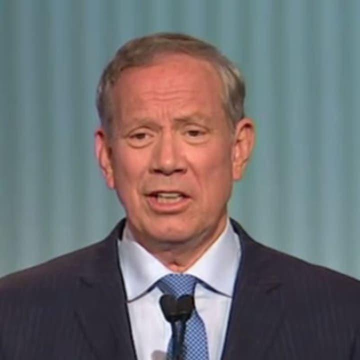 Gov. George Pataki during Thursday&#x27;s debate in Cleveland.
