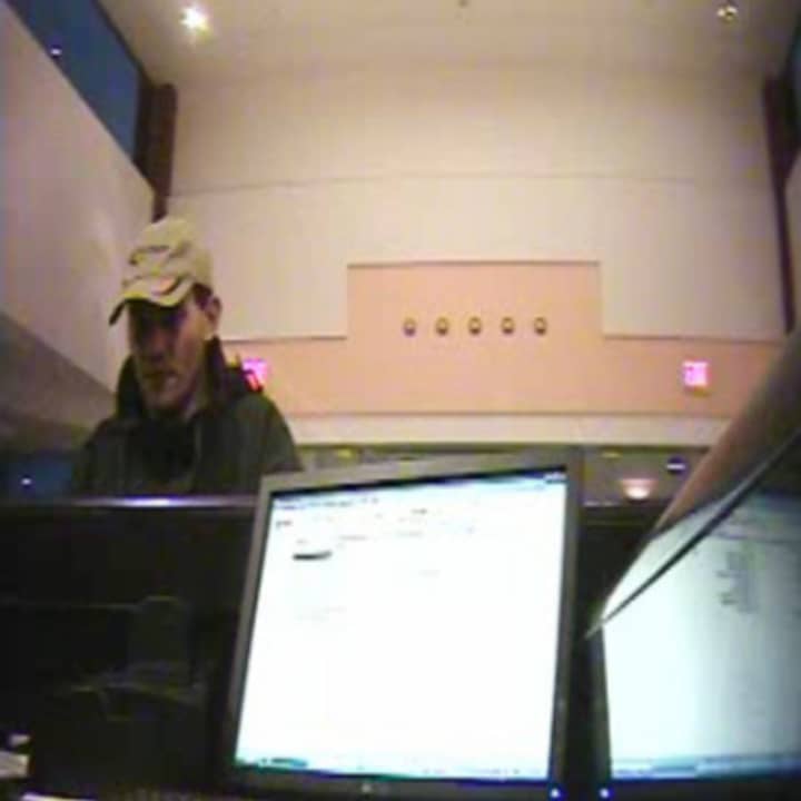 Yorktown Police said this surveillance photo shows the man who robbed TD Bank in Jefferson Valley Monday evening.