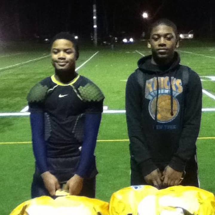 Norwalk football players Courtlyn Victrum, left, and Dre Russell will play for a Connecticut team in a national tournament this weekend in Ohio.