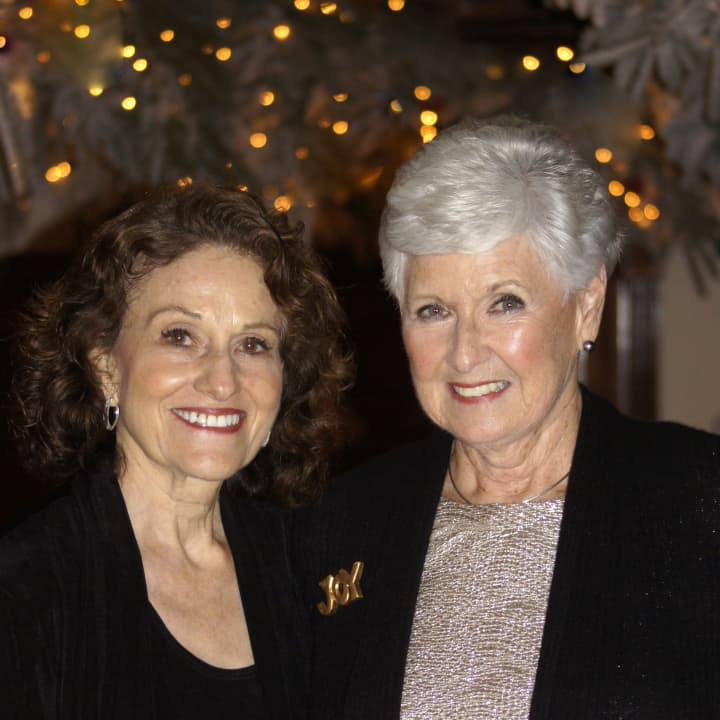 Marylyn Kusek, of Stamford, right, received the first-ever Martha Everett Meng Lifetime Achievement Award for an exceptional career in senior care. 
