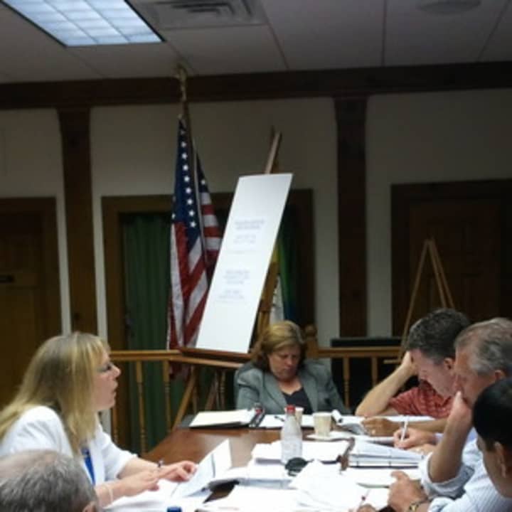 Joan Goldberg, left, sits with the Yorktown Town Board. Goldberg was hired in August as the new North Castle town administrator.  